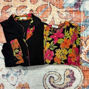 lot of 21-Vikki Vi 2x XXL Button Up Tanks Skirt Pants Matching Sets Floral Plain